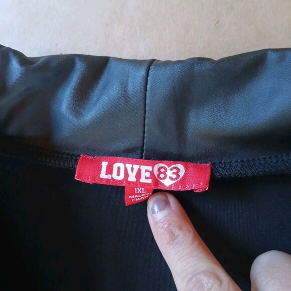 Love 83 Sleeveless Long Vest Womens XL Black Theatrical Circus Aesthetic - Picture 3 of 10